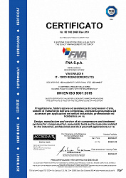 Сертификат ISO 9001:2015 TUV FINI
